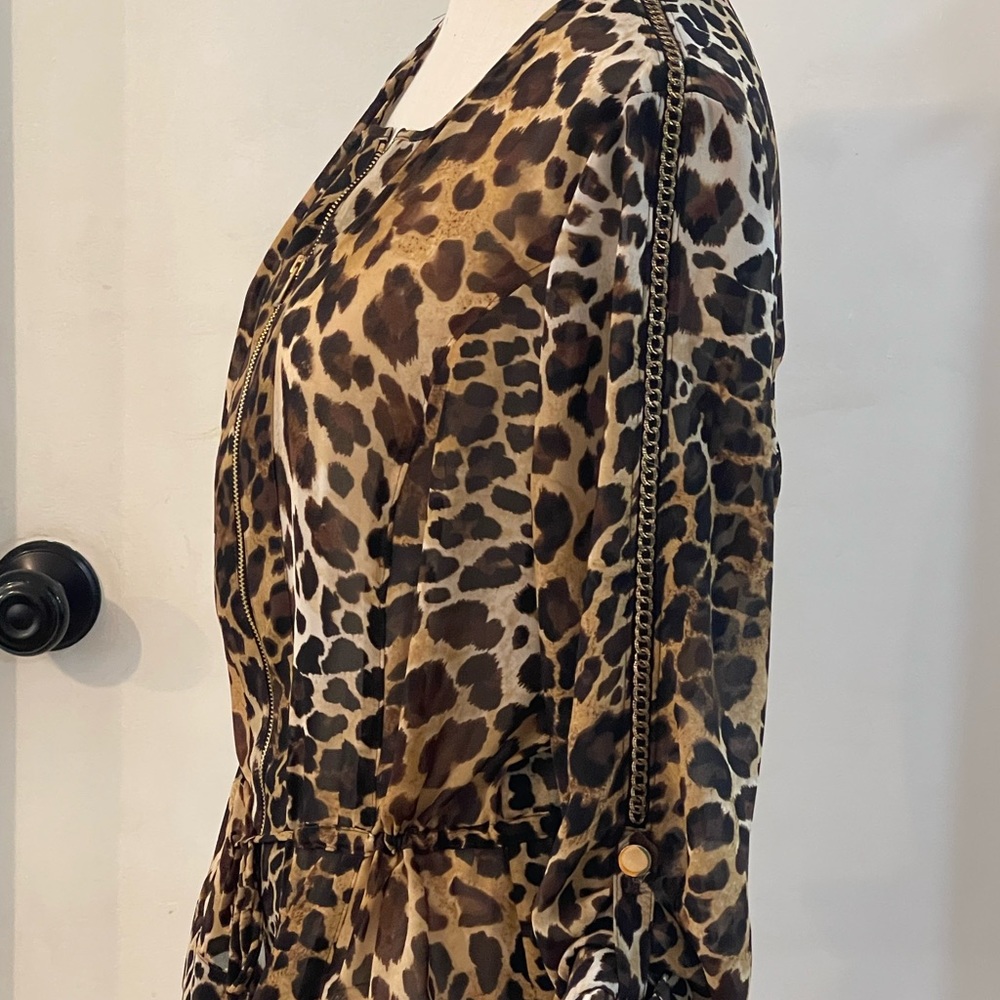 Cache sheer leopard top/ jacket - Picture 3 of 7